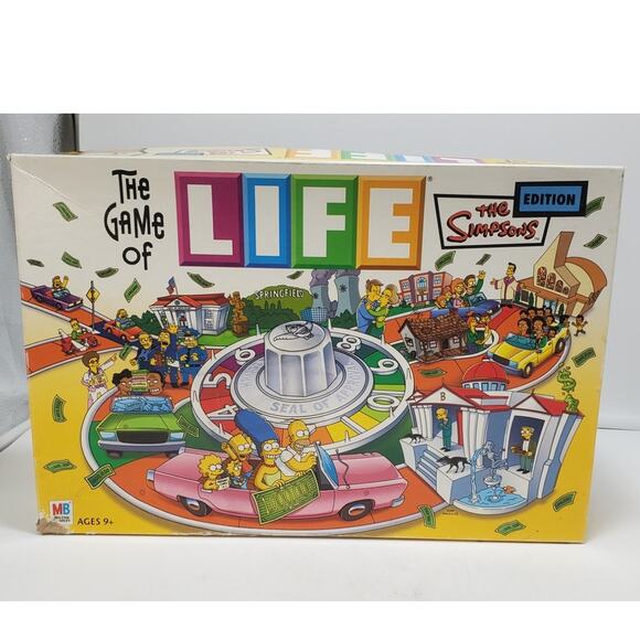 THE SIMPSONS Edition The Game Of LIFE Board Game VTG 2004 100% COMPLETE - Picture 1 of 10
